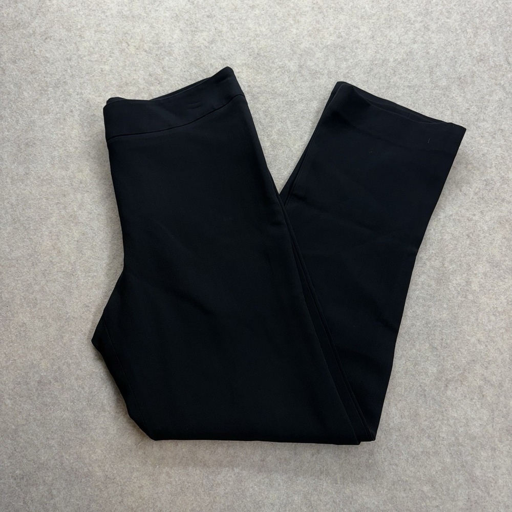 Giorgio Armani Women's Solid Black Dress Pants Italy Made Side Zipper Fits 30x29